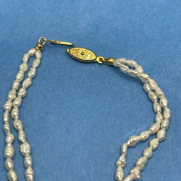 Vintage freshwater pearls and black onyx bracelet - Picture 7 of 8